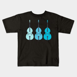 Trio of Double Bass Blues Kids T-Shirt